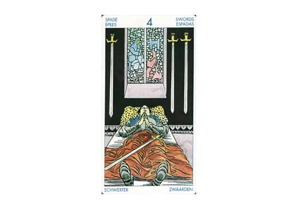 Tarot i ljubav – značenje pojedine karte (Četvorka mačeva)