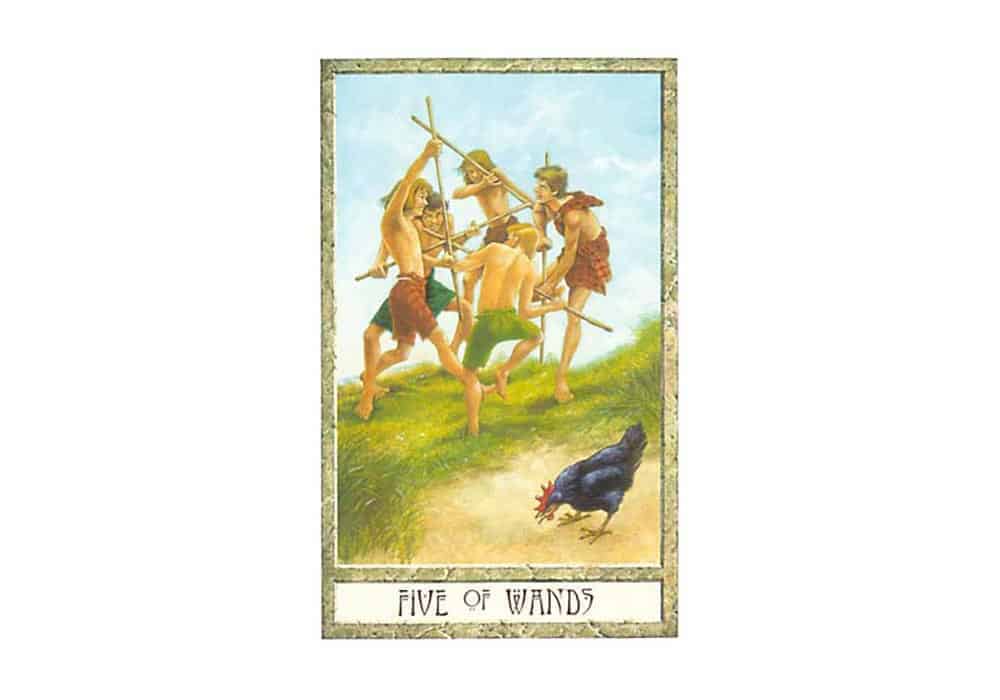 Tarot i ljubav – značenje pojedine karte (Petica štapova)